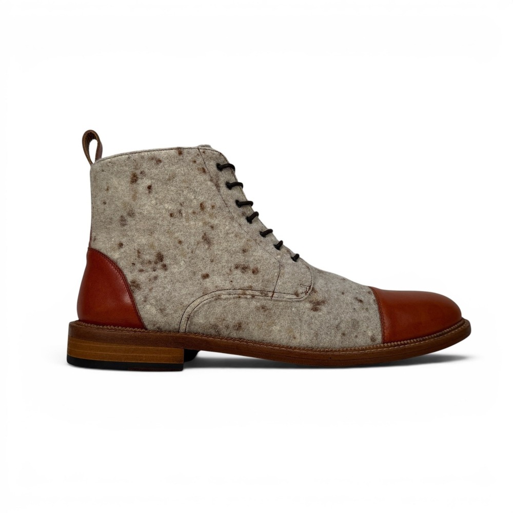 Taft Jack Boot Calico Wool Mens 12 EU 45 Leather Cap Toe Lace Up